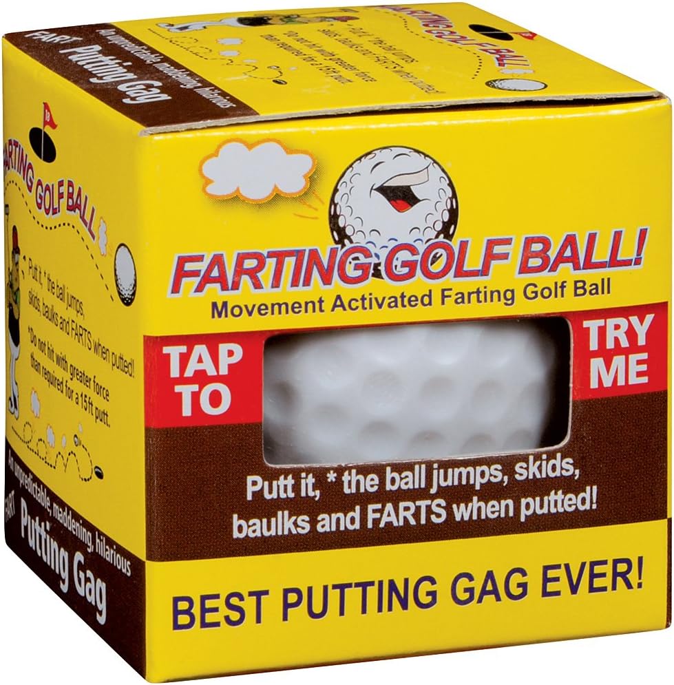Farting Golf Ball Jumps Wobbles & Farts - Great Gag Gift For The Course
