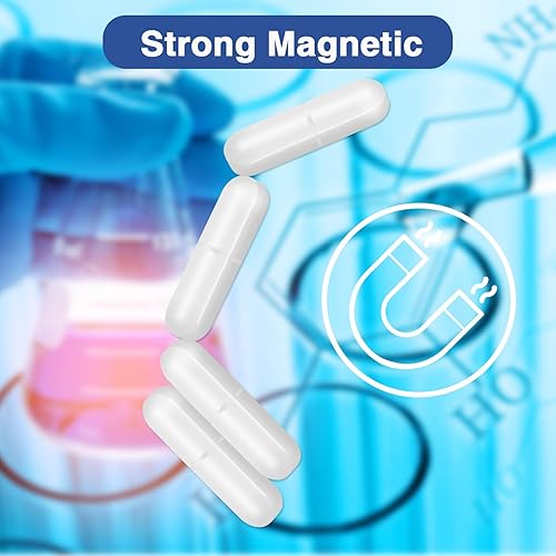 Miniatura 4 de Barra de agitación magnética, 8 unidades, 1.181 in de PTFE recubiertas de laboratorio para placa de agitación industrialagrícola, resistente a altas