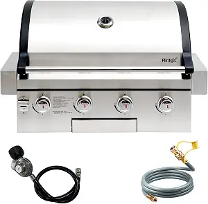 Flintex Built-in Natural Gas Outdoor Kitchen Grill, 650 sq.in. Cooking Area