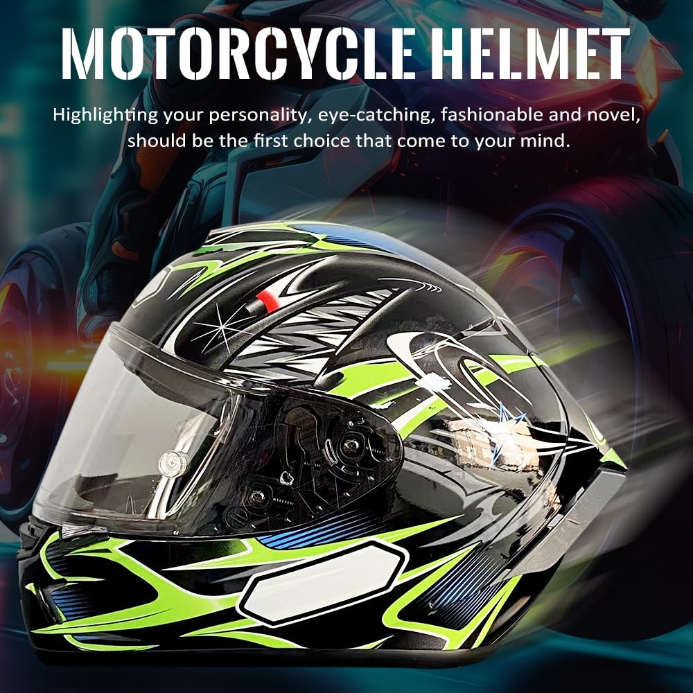 Shkalacar Casco Moto Unisex Adulto, Casco de Calle de Cara Completa, Casco Moto Integral Four Seasons Street Touring Casco de Moto 5 Estilo E Tamaño M,L,XL