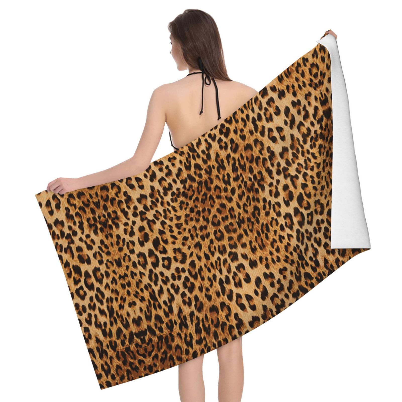 Serviette de bain microfibre léopard pour cadeaux mariage et anniversaire