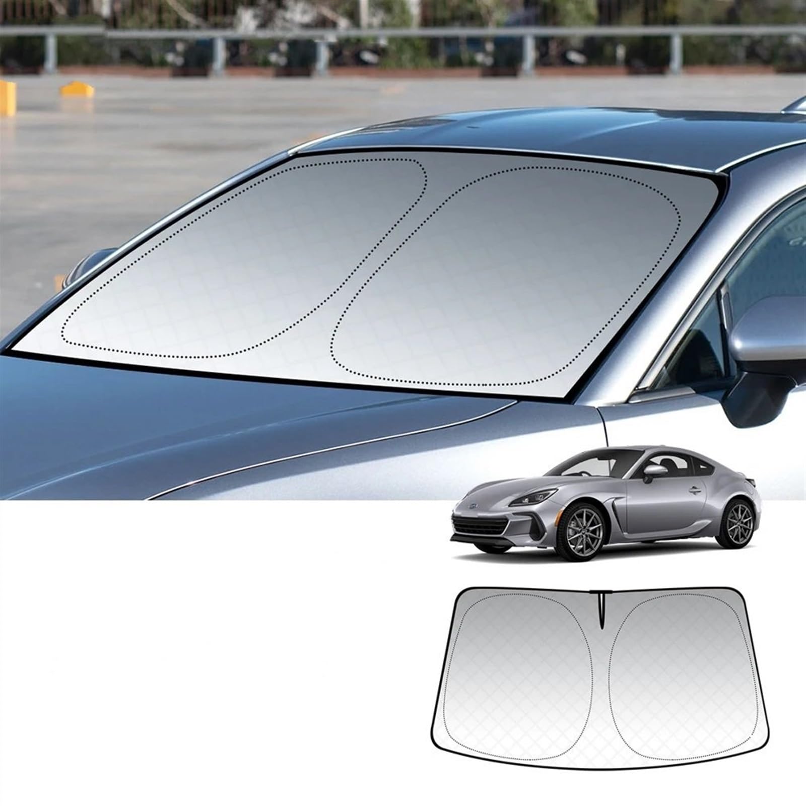 Parasole Anteriore E Posteriore per Auto Compatibile con To&Yo&Ta GR86 2021 2022 2023 2024 Parasole Parabrezza Pieghevole Parasole per Parabrezza Auto