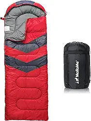 MalloMe Sacos de dormir para adultos e crianças - Saco de dormir ultraleve para caminhadas, clima frio e quente - leve e compacto, verão e inverno - meninas meninos 1 e casal 2 pessoas