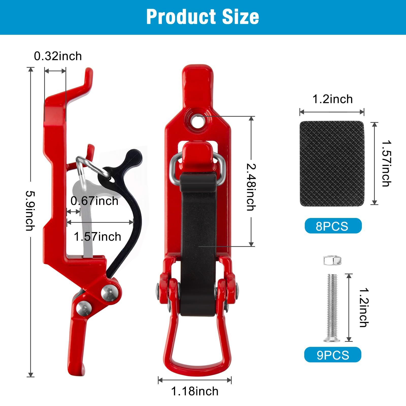 Lot De 4 Supports Pour Pelle De Toit - Pinces Métal/caoutchouc, Vis Incluses