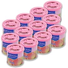 Pack of 12 My Shaldan Japanese Car Cup-Holder Natural Air Freshener Cans Peach Scented