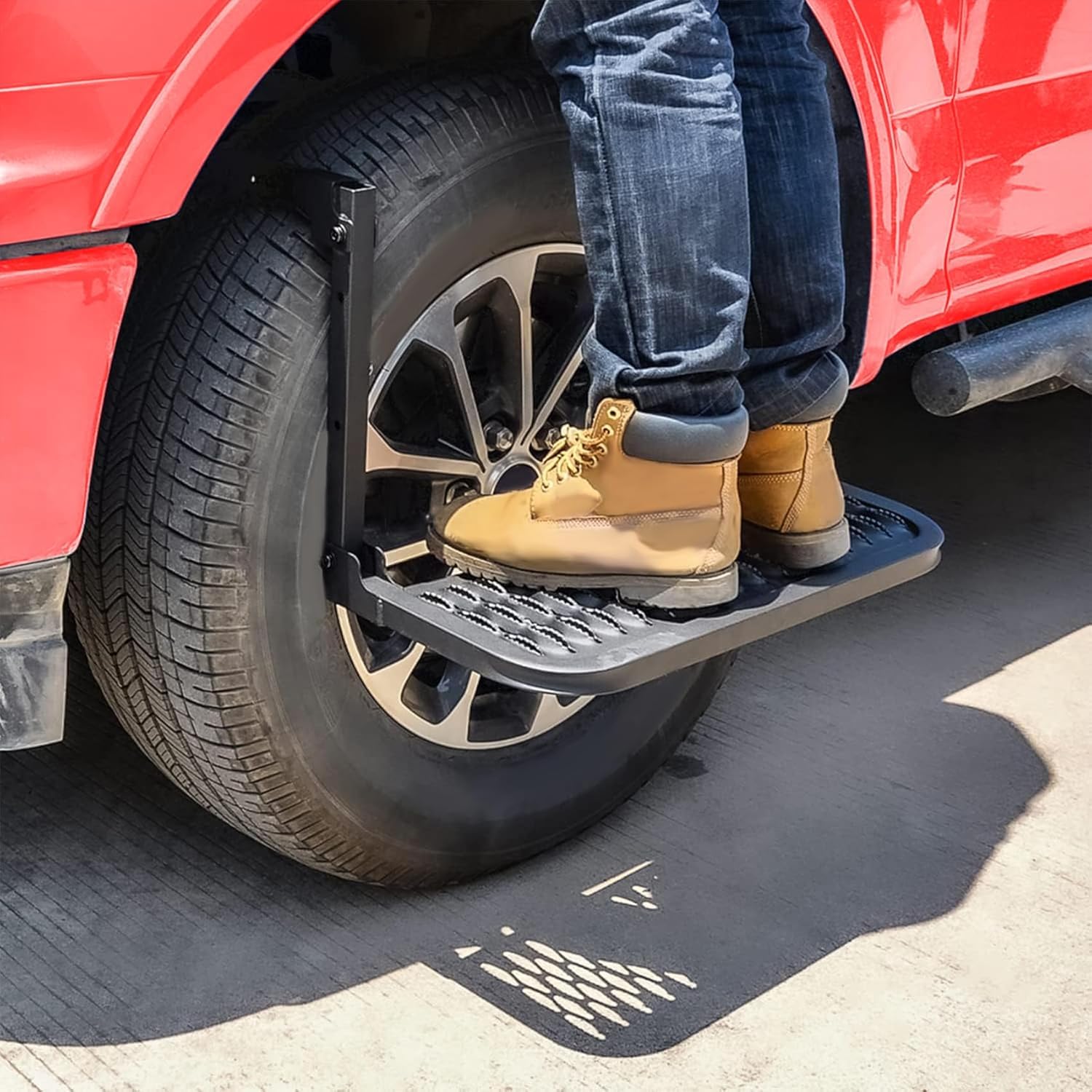 Livello pneumatico antiscivolo pieghevole per camion, SUV e camper, montaggio pneumatici regolabile, resistente, adatto per la maggior parte dei pneumatici da 22,9 cm a 33 cm, fino a 150 kg