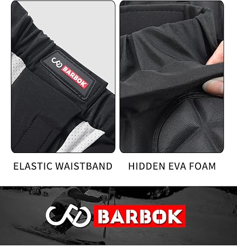 Miniatura 4 de BARBOK Pantalones cortos acolchados de protección de cadera para niños, almohadillas de EVA para ciclismo, patinaje, patinaje, snowboard, rodillo