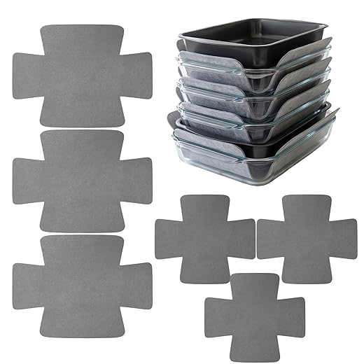 Evelots Bakeware/Cookware Scratch Protectors-Pots/Pan/Dish Dividers -Set of 6 - Two Large Sizes-Extra Thick Felt - Prevent Chips and Cracks When Stacking
