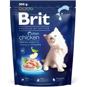 Brit Premium by Nature Trockenfutter f r K tzchen und s ugende/tr chtige Katzen Geschmacksrichtung Huhn 300 g