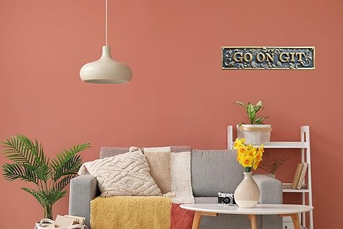 Miniatura 4 de Letrero de metal con texto en inglés "Go On Git Street" para decoración de pared, estilo retro, divertido, para decoración de pared, temporada de