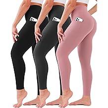 3 Pack Leggings for Women High Waisted No See-Through Tummy Control Soft Yoga Pants Womens Workout Athletic Running Leggings