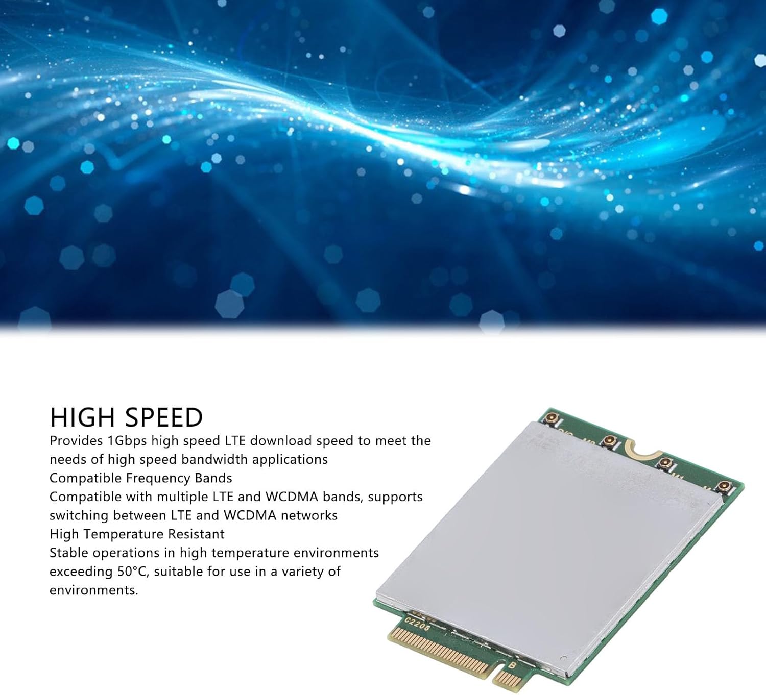 4G Network Module, L860 GL 16 4G Module, 1Gbps High Speed LTE Download Speed, Support LTE FDD and TDD Frequency Bands, for T14 T14s X13 Gen3 Laptop