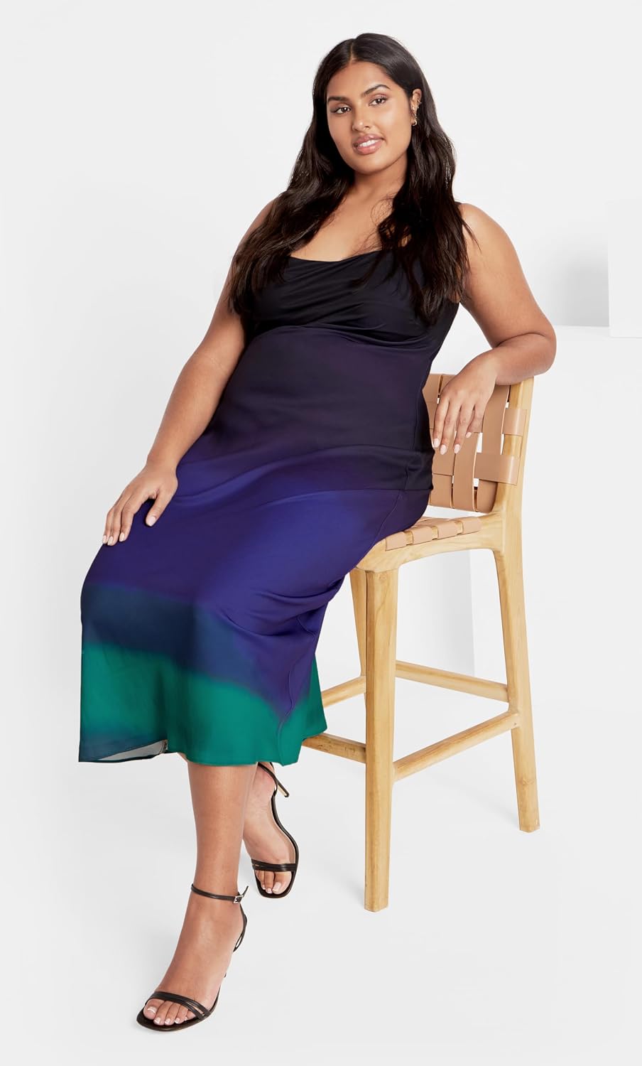 City Chic Plus Size Dress - Ombre Cowl Slip Maxi