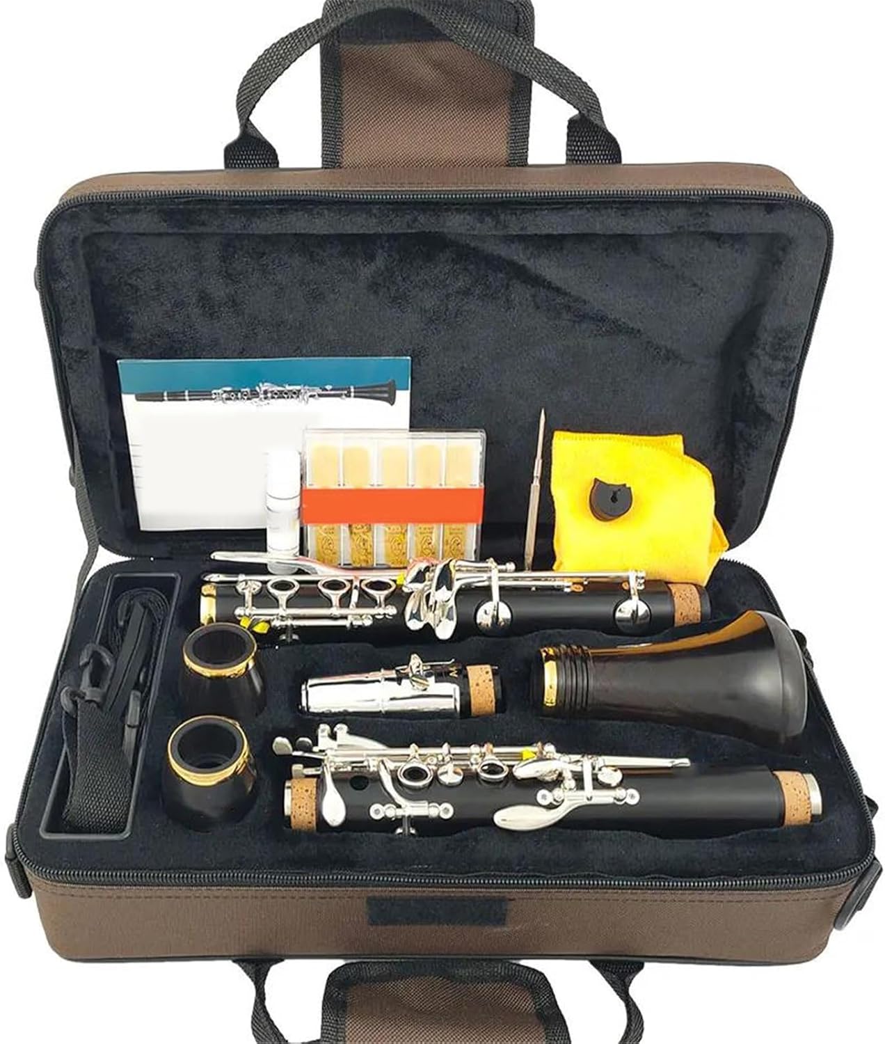 Clarinet Musical Instruments Clarinet Bb Wood Ebony Gold Plated 17 Keys Ebony Clarinet