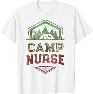 CAMP NURSE Medical Staff Summer Campground Team Vintage T-Shirt