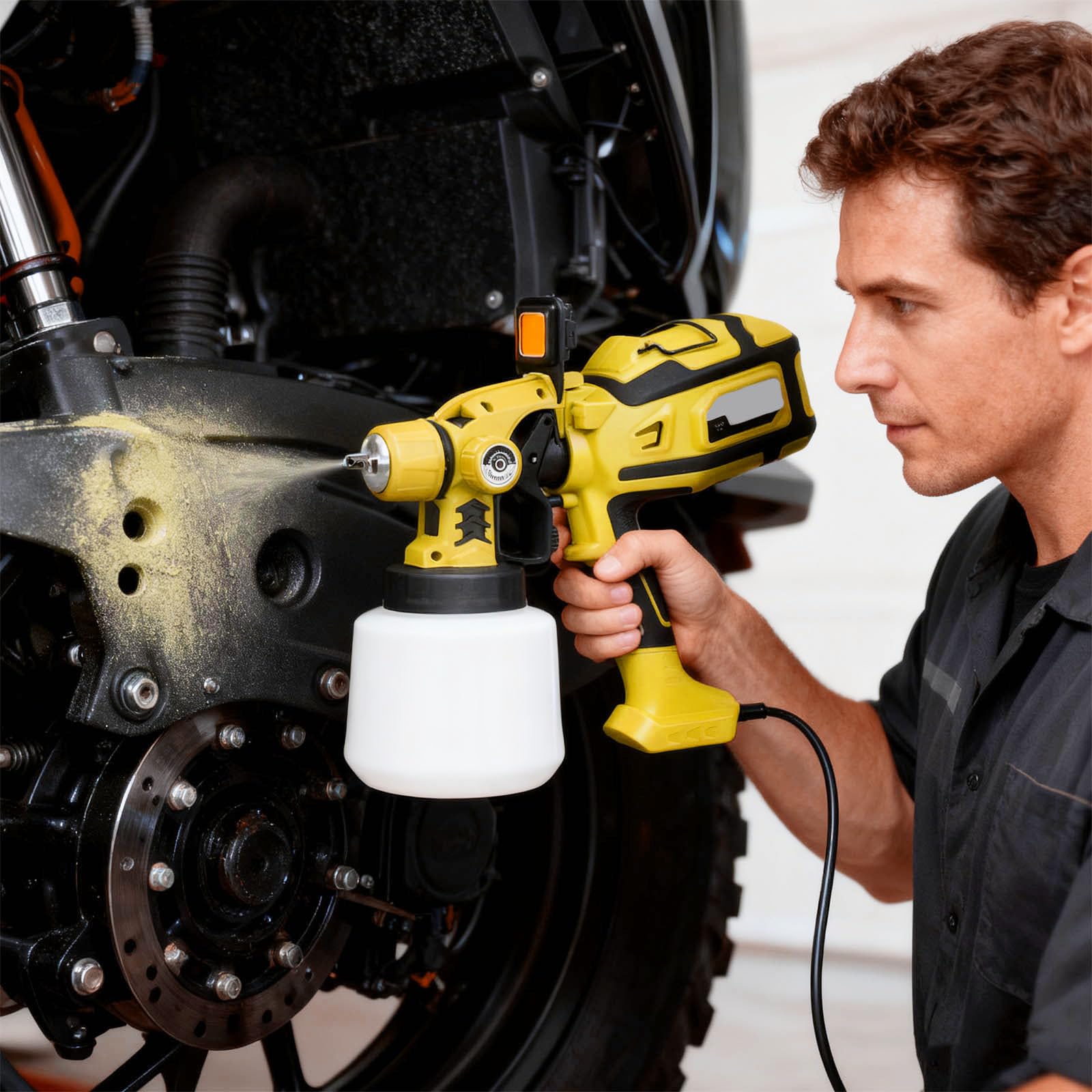 650W Cordless Elettrico Spruzzatore HVLP Vernice Spruzzatore Auto Mobili Rivestimento in Acciaio Aerografi 1400 mL Capacità Vernice per Casa Pittura
