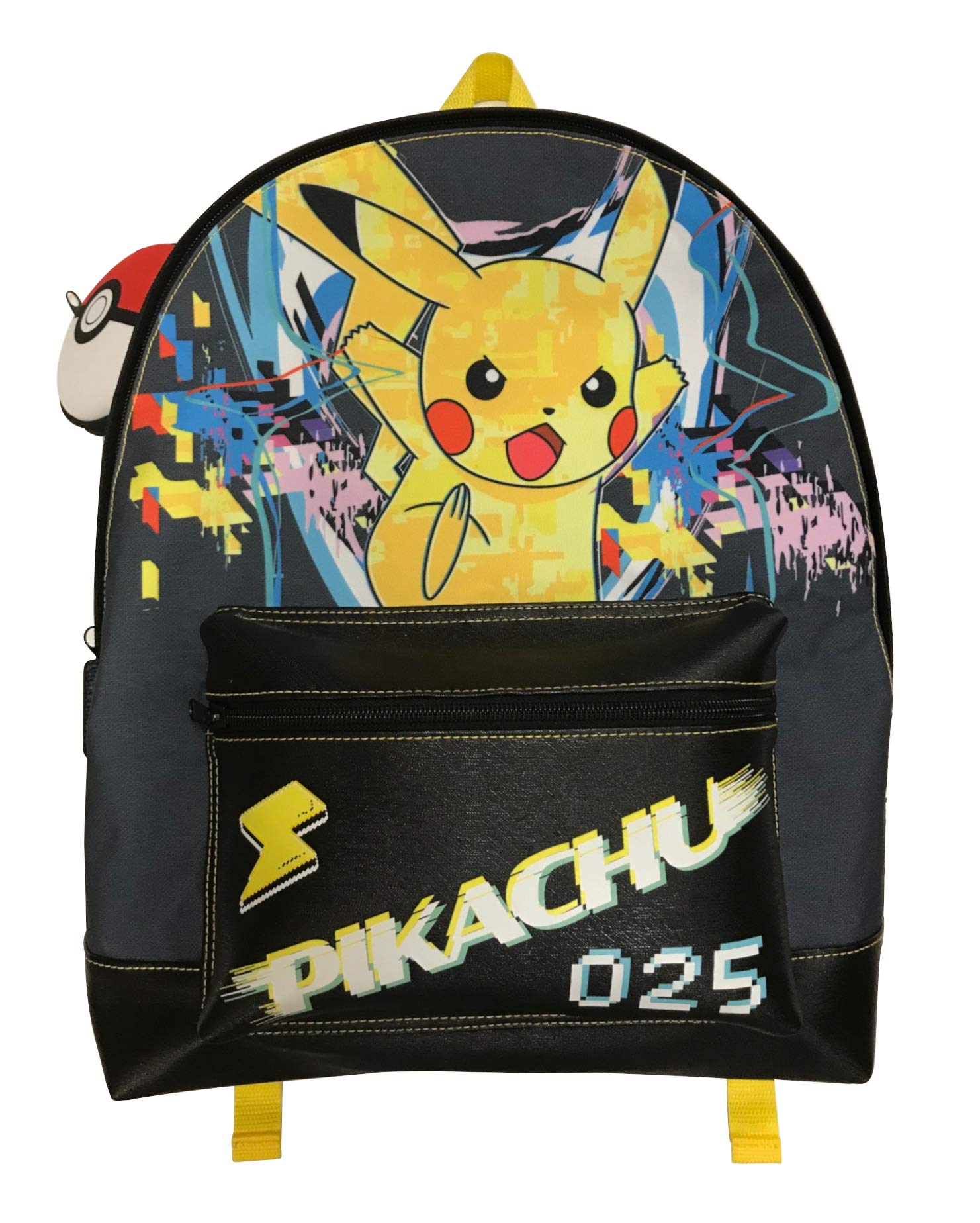 Pokemon Pikachu Roxy - Mochila grande con 2 cremalleras y monedero