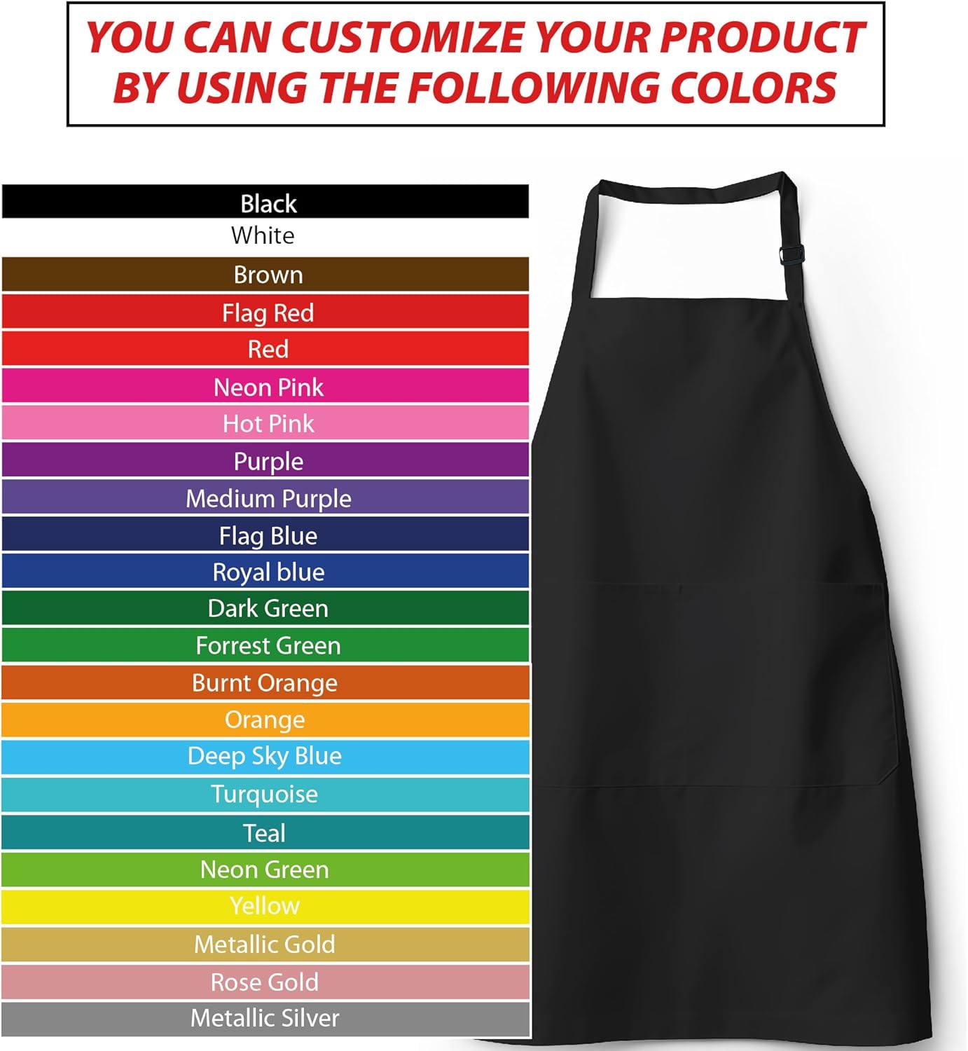 Chef Aprons for Men with Chef Hat, Personalized BBQ & Grilling Gift for Dad - Husband, Christmas, Birthday, Father’s and Valentines Day Grilling Gifts for Papa, Funny Grill Master Aprons with Pockets - Image 4