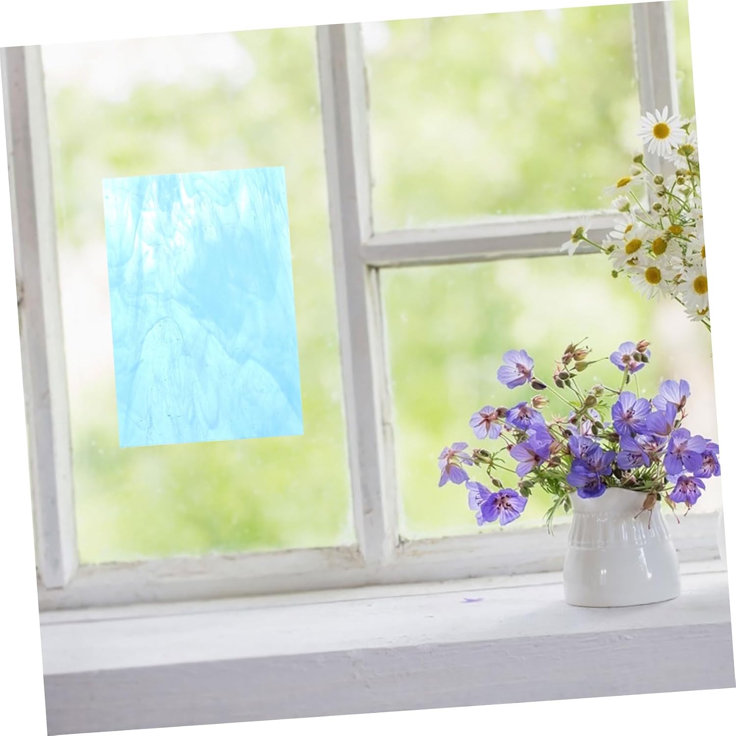 HOMSFOU 6sheets Colored Glass Tiles Stained Glass for Crafts Vibrant Colors for Home Decoration for Garden Paths and Artistic Projects