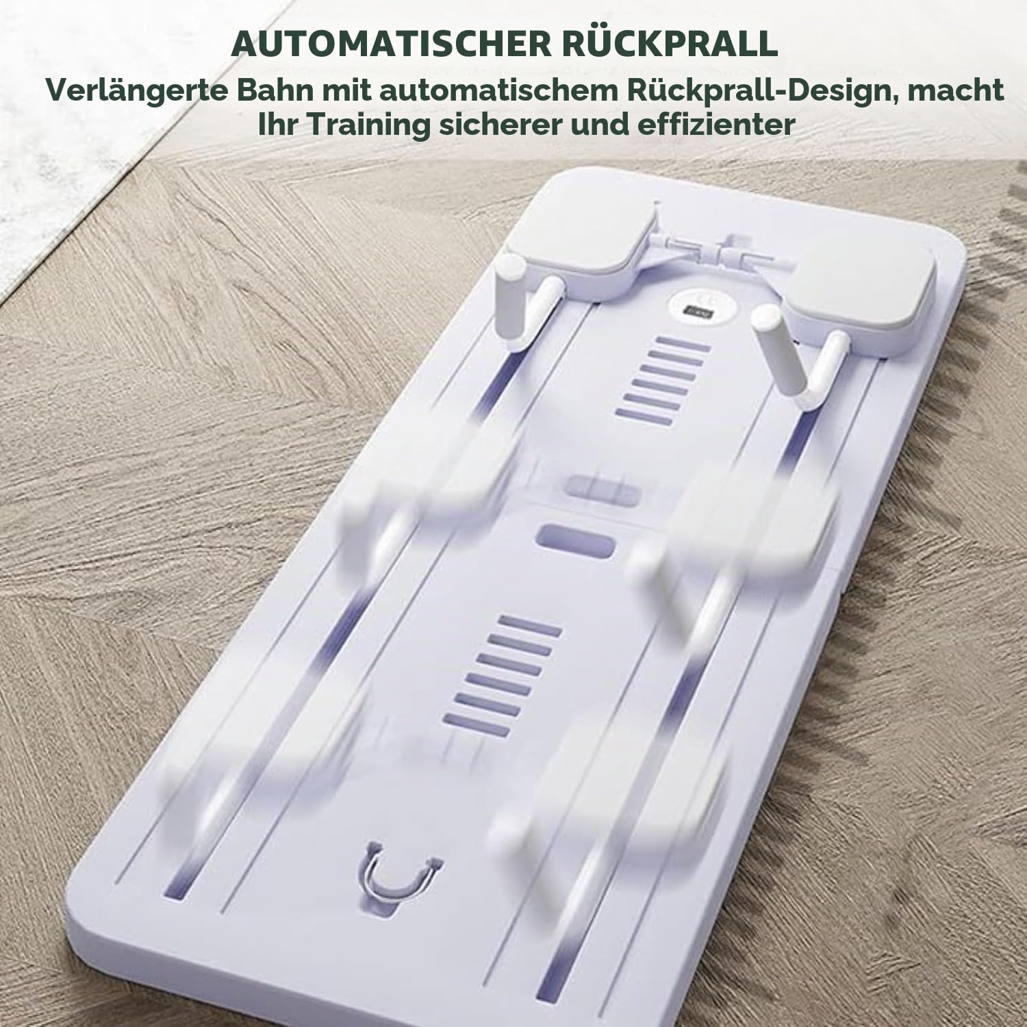 Multifunktionales Bauchmuskelbrett mit Widerstandsbändern und Kniematte, automatischer Rebound-Ab-Roller mit Ellbogenstütze, Bauchmuskelübungsgerät für den ganzen