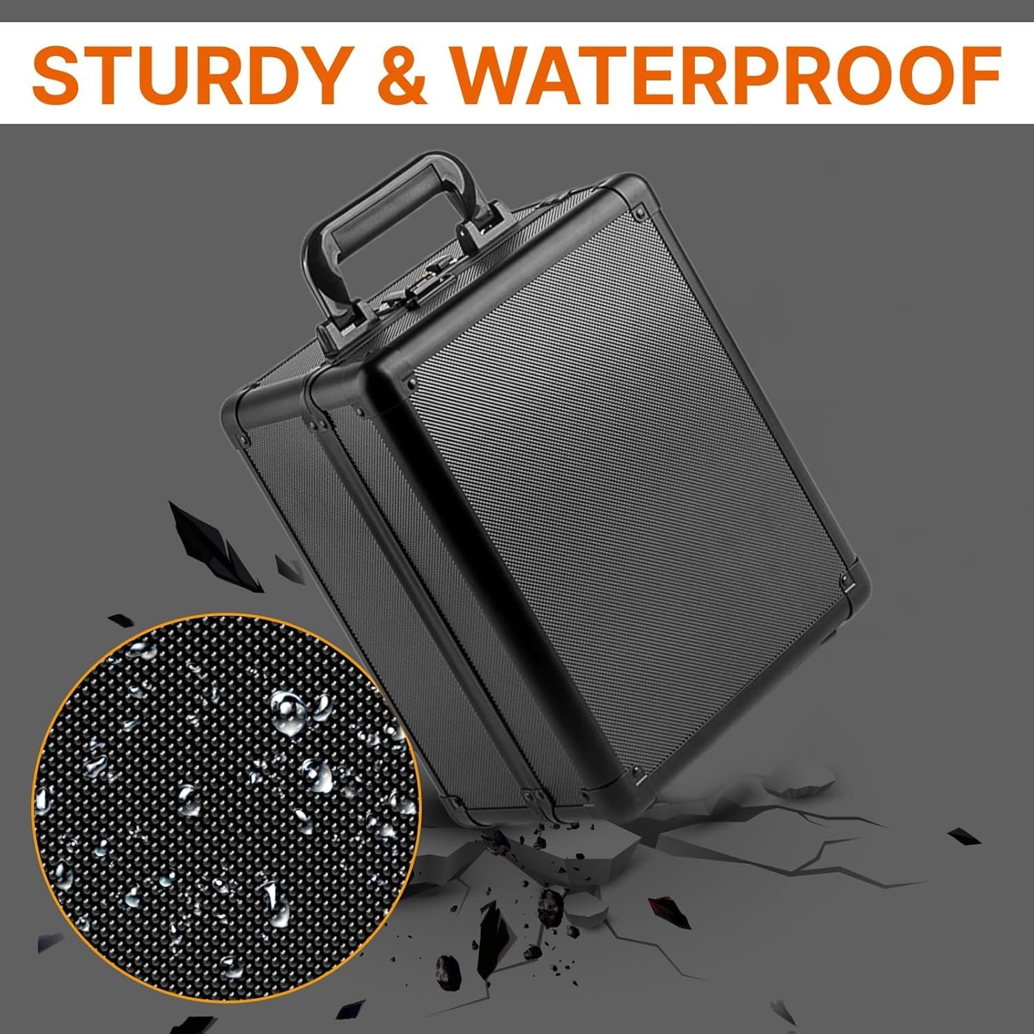 Graded Card Storage Box Case, Sports Trading Card Box - Cards Slab Case Fits PSA MTG CSG BGS SGC Top Loaders Magnetic Card Holder, Waterproof Carrying (Mid-Range)