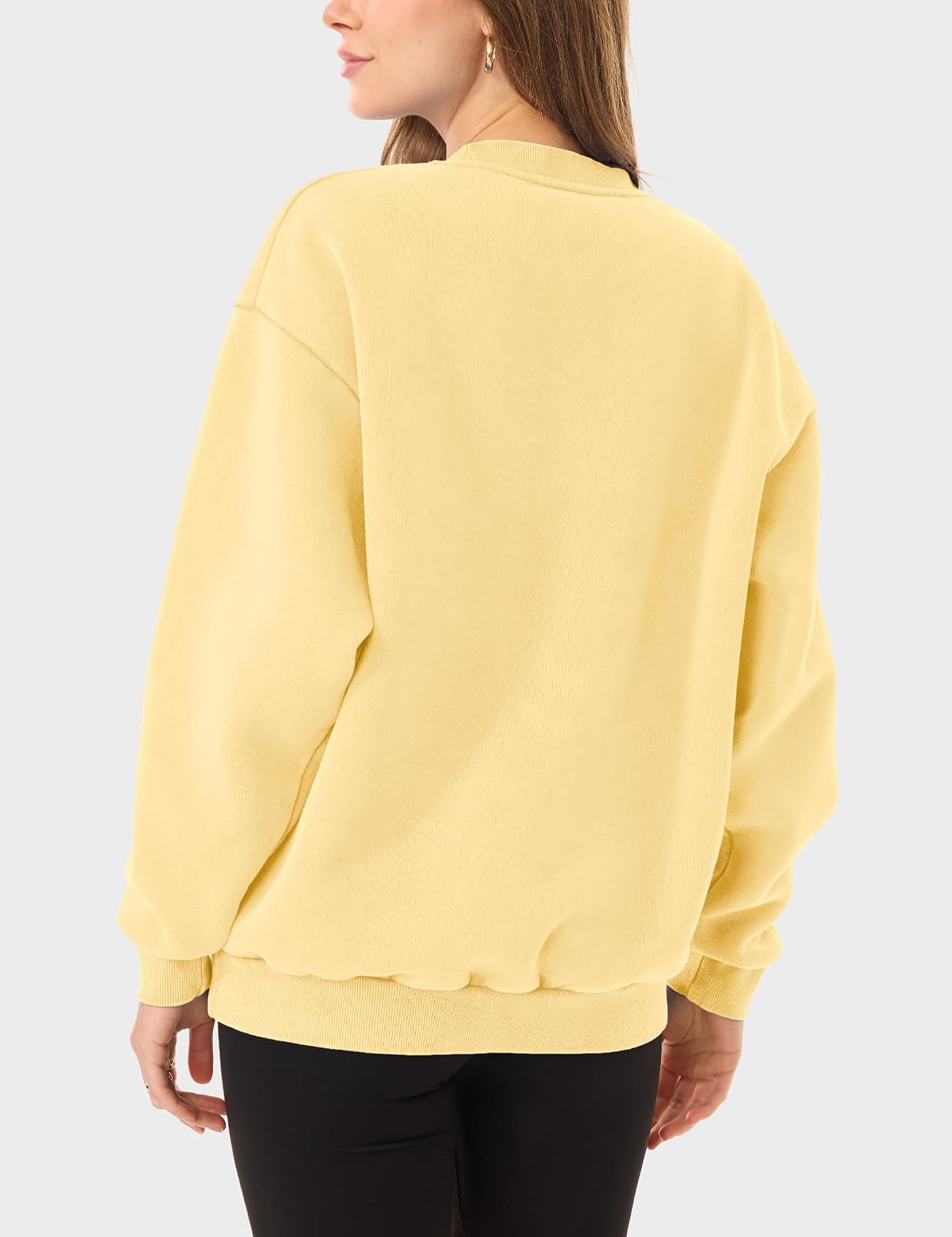 FAIABLE Womens Acid Wash Crewneck Sweatshirt Oversized Fleece Heavyweight Sweatshirts Unisex Vintage Cotton Pullover