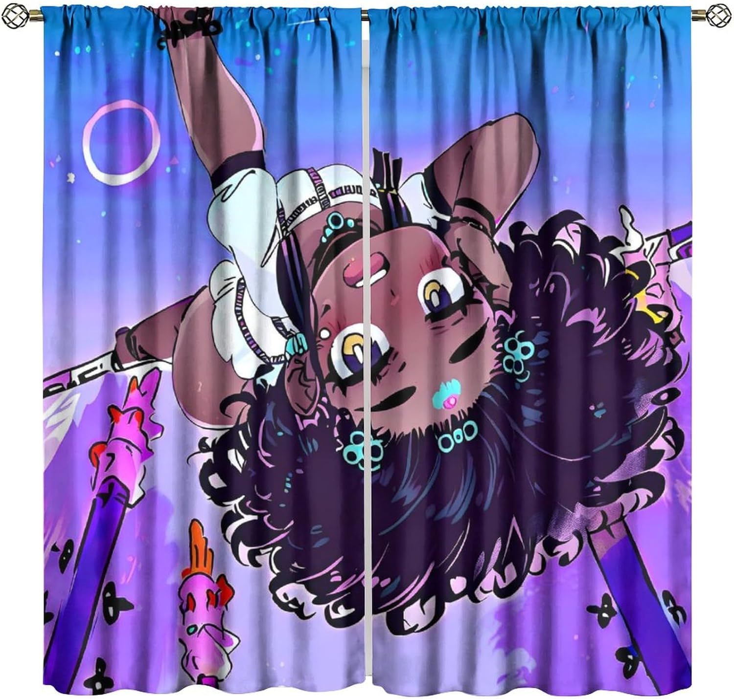 African American Girl Curtains Black Girl Magic Blackout Window Treatment for Kid Girls Boys Bedroom Home Decror Window Drapes 42" W X 54" L