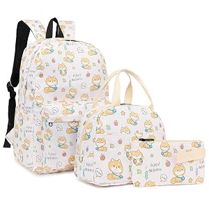 Fuyicat School Backpack Set for Girls 3-in-1 Kids Teens Elementary Middle School Bags Bookbag with Lunch Bag Pencil