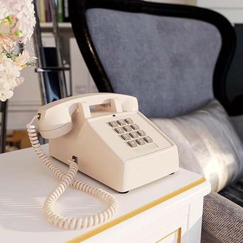 Miniatura 9 de Home Intuition Teléfono con cable clásico para teléfono con discapacidad auditiva para personas mayores con timbre extra fuerte (Ash)