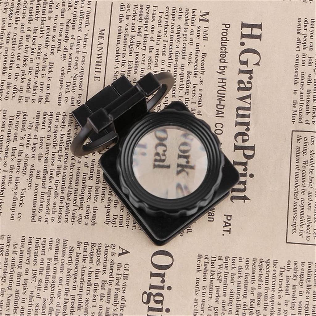Magnifier De Metal Plegable 20x Probador Lino Lupa Tela Hilo Contador Lente