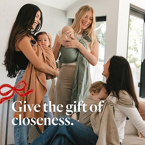 Miniatura 2 de WildBird - Portabebés Ring Sling - Recién nacido hasta 35 libras - para mamás, papás y cuidadores - Fibras de lino europeo 100% naturales - Versátil