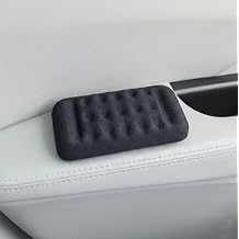Elbow Rest Pads for Car, 2-Pack Memory Foam Armrest Cushions 5.1 x 2.6 in for Door Armrest & Center Console, Slim Profile, High-Density Memory Foam, Non-Slip, Includes 4 Adhesive Hook & Loop Strips