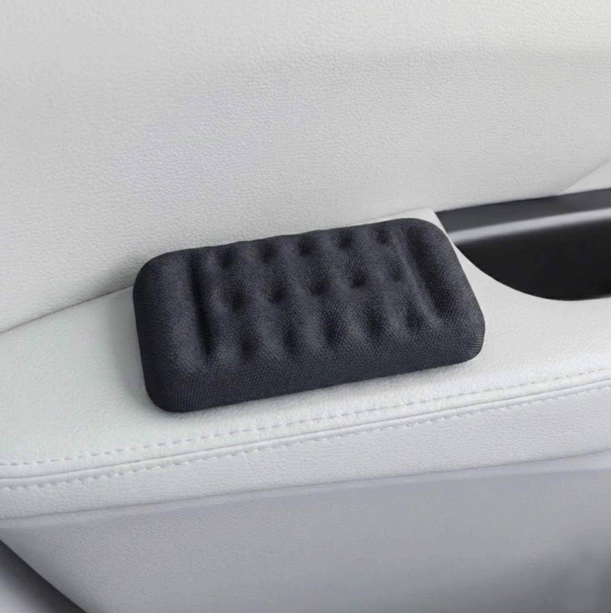 Elbow Memory Foam Rest Pads for Car. Slim Supportive and Skidproof. High-Density Memory Foam for Elbow Cushion Support and Pain Relief (Set of 2). Includes Adhesive Strips to Keep Pads in Place