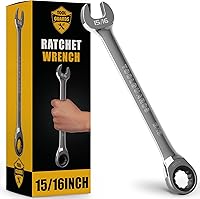 Vista 13 de TOOLGUARDS Juego completo de llaves de trinquete de 33 piezas, métricas y estándar, juego de llaves de trinquete combinadas, tamaño grande