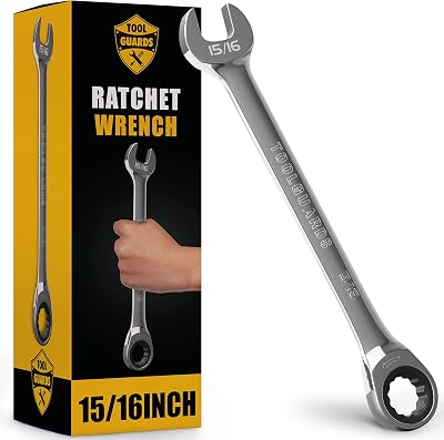 TOOLGUARDS Ratcheting Wrench - Slim Profile - Ratchet Wrench, 15/16" Wrench Set
