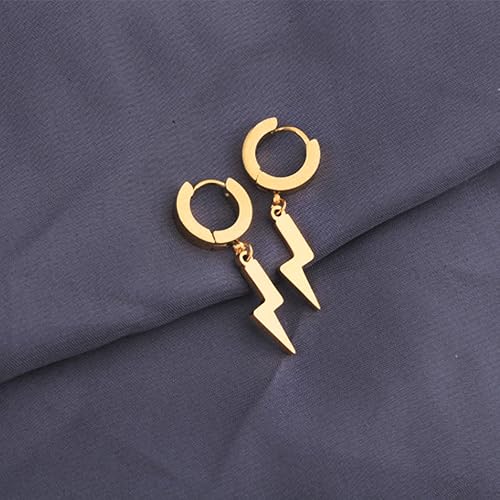 Miniatura 4 de TTJHGYQO Aretes de cruz chapados en oro para mujer, chapados en oro, delicados aretes hipoalergénicos, cruzrayo