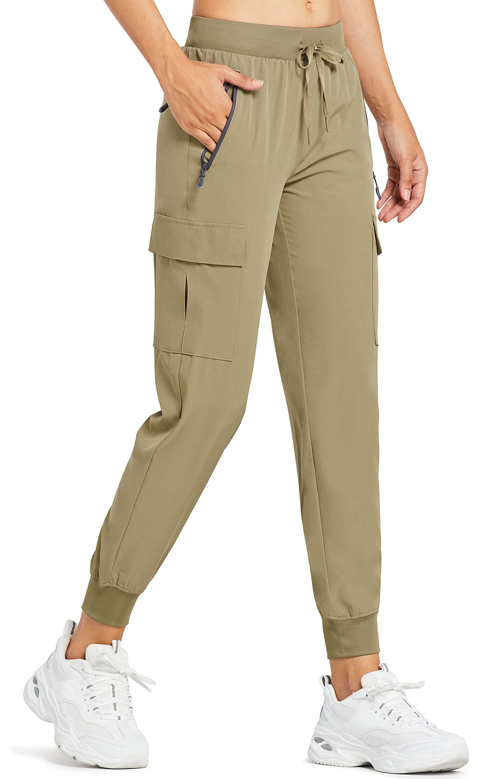 Comallan Pantaloni da Trekking da Donna Estivo Cargo Jogging Leggeri ad Asciugatura Rapida Pantaloni per Sportivi Running Sports Casual all'Aria Aperta