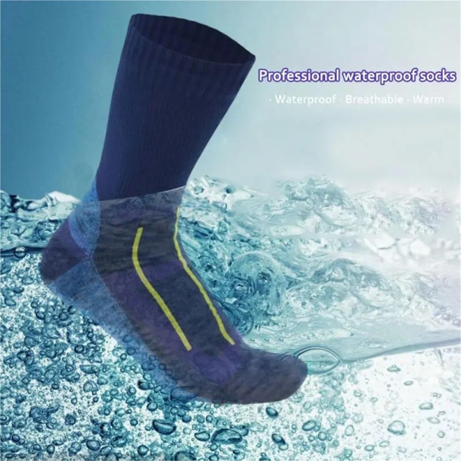 Wasserdichte Socken 2PCS Outdoor Wasserdichte Socken Männer Frauen for Sport Wandern Waten Camping Trekking Winter Skifahren Socke Warme Atmungsaktive FüR Wie Laufen