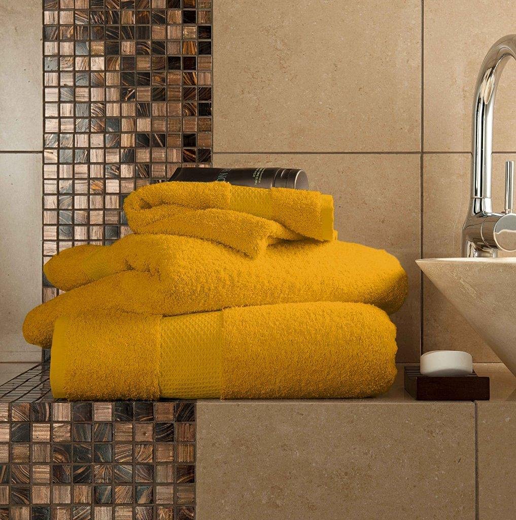 Xpress Hand Towel Egyptian Cotton 700gsm Extra Soft Bath Towel Luxury Bath Sheet Miami Towels (Ochre, Jumbo Bath Sheet)