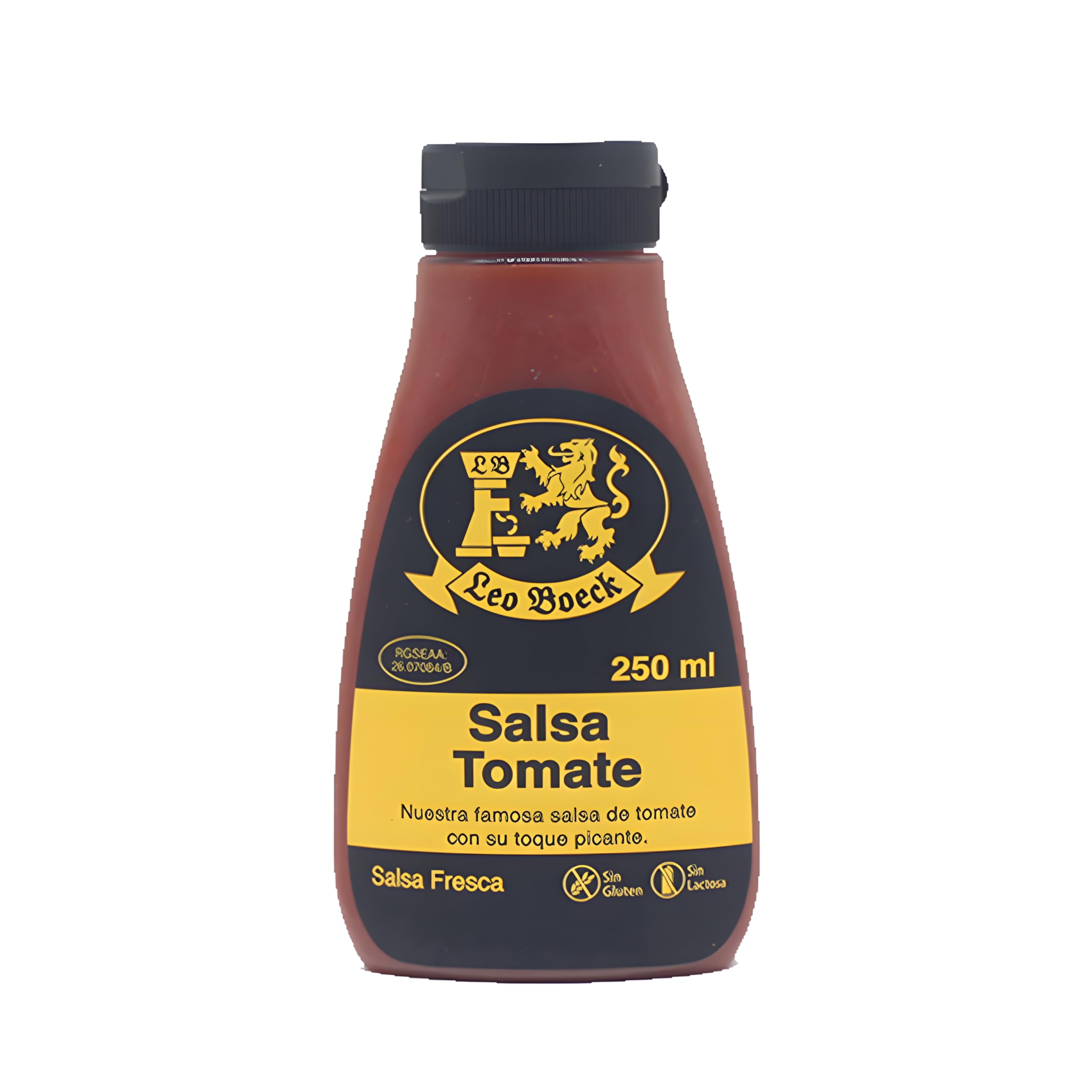 Salsa Leo Boeck -pack de 5 botes 250 ml de Salsa deTOMATE, MOSTAZA, BRAVA, PARRILLA, DIABLO.