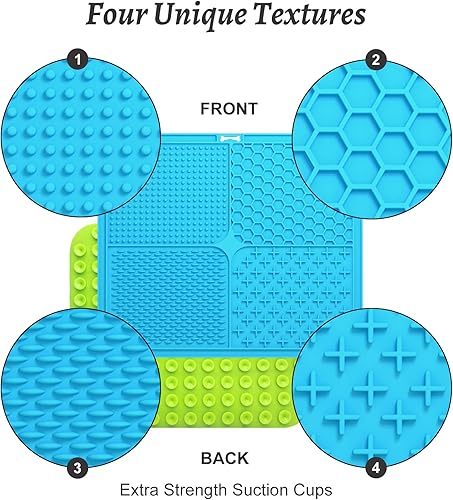 Miniatura 32 de MateeyLife 2 alfombrillas grandes para lamer perros y gatos, alfombrillas para lamer para aliviar la ansiedad del perro, almohadilla de mantequilla