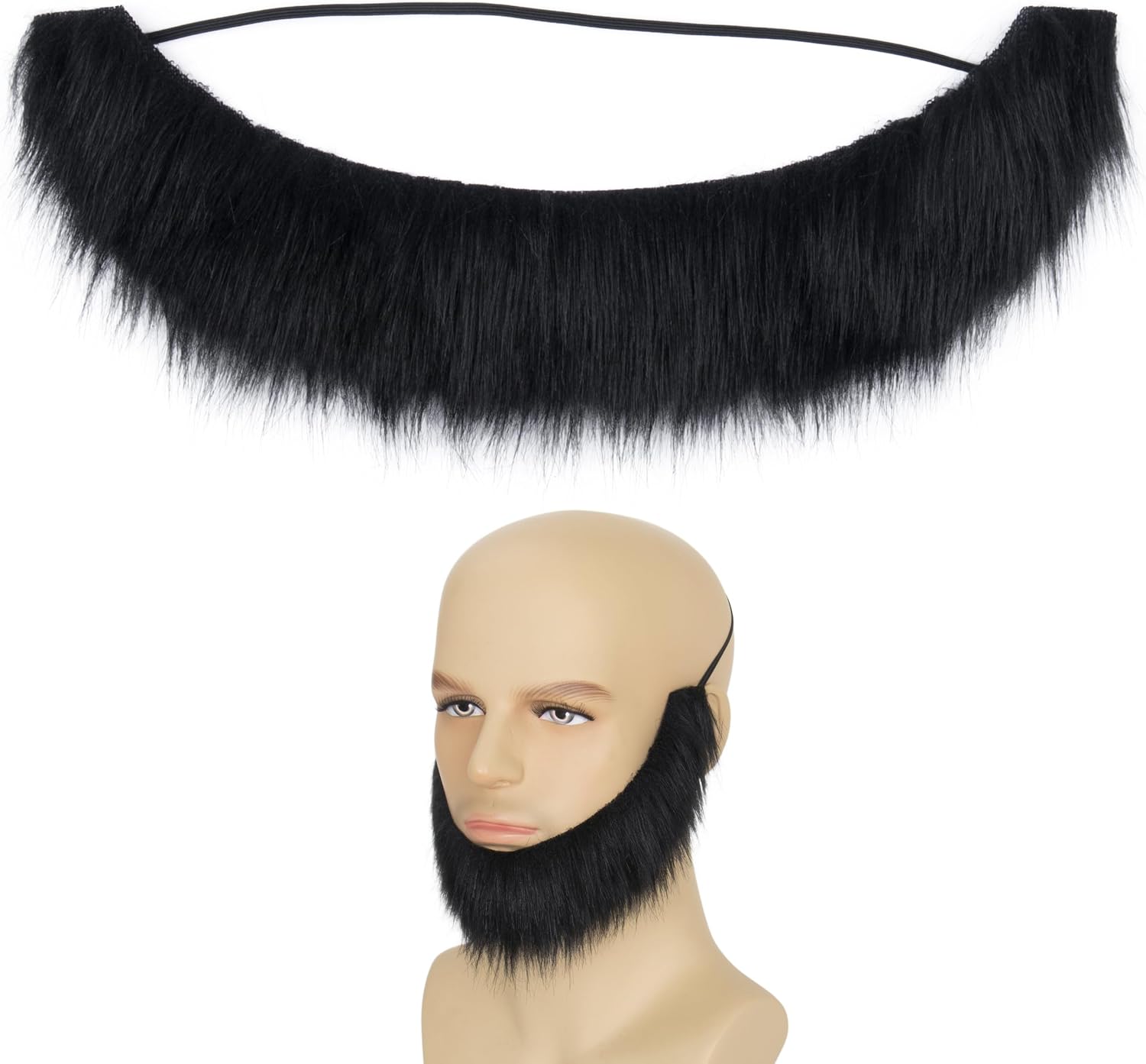 Yan Dream Men Chin Curtain Beard Fake Chinstrap Beard False Costume Facial Hair Historic Presidential Beard