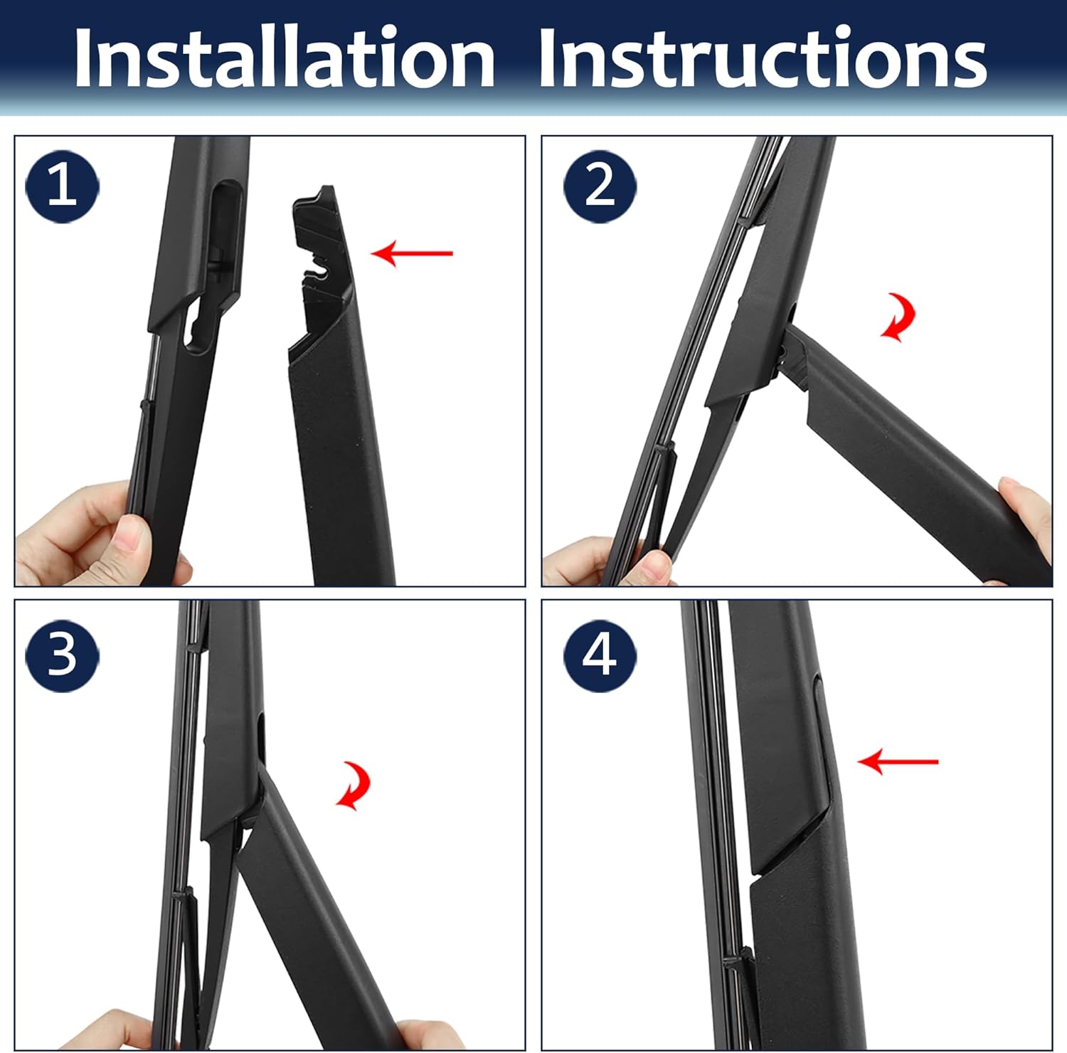 X AUTOHAUX Rear Windshield Wiper Blade Arm Set for Kia Sedona Carnival 09-13