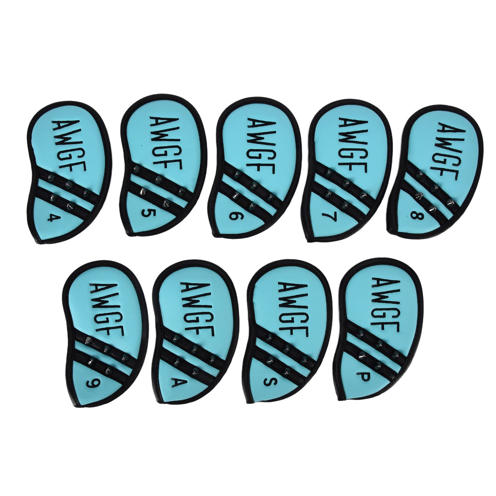 Fundas para hierros de Golf 9 Unidades Impermeables y Resistentes Fundas Protectoras para Cabezas de Palos de Golf de Poliuretano para golfistas