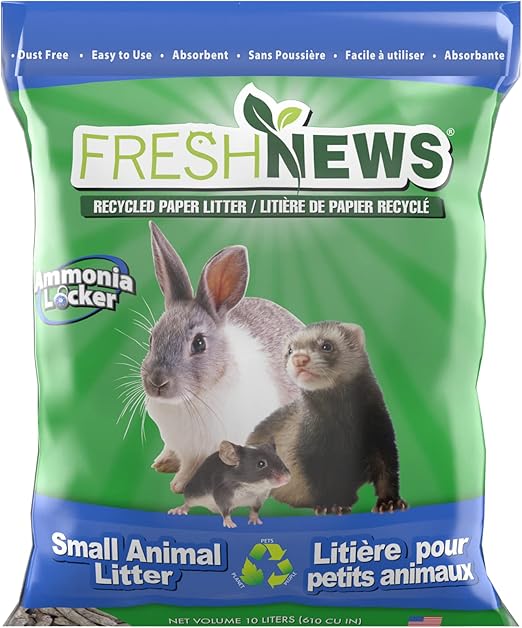 Fresh News Recycled Paper Small Animal Litter Bedding, 10