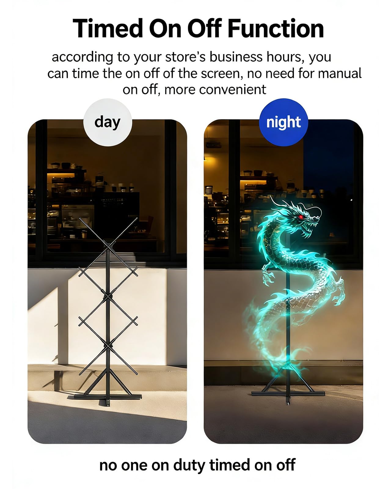 Holograficzny wyświetlacz reklamowy 3D, projektor hologramowy 3D z ultraprzezroczystymi koralikami świetlnymi LED 1024, zsynchronizowane wyjście audiowizualne, holograficzny odtwarzacz lampowy