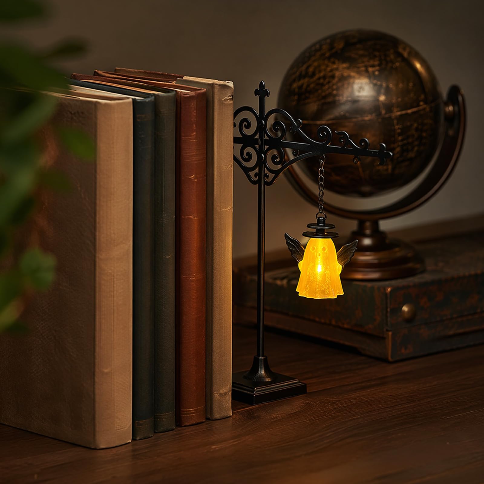 Halloween Ghost Pumpkin Bookshelf Lantern Light Mini LED Book Shelf Lamp — image 1
