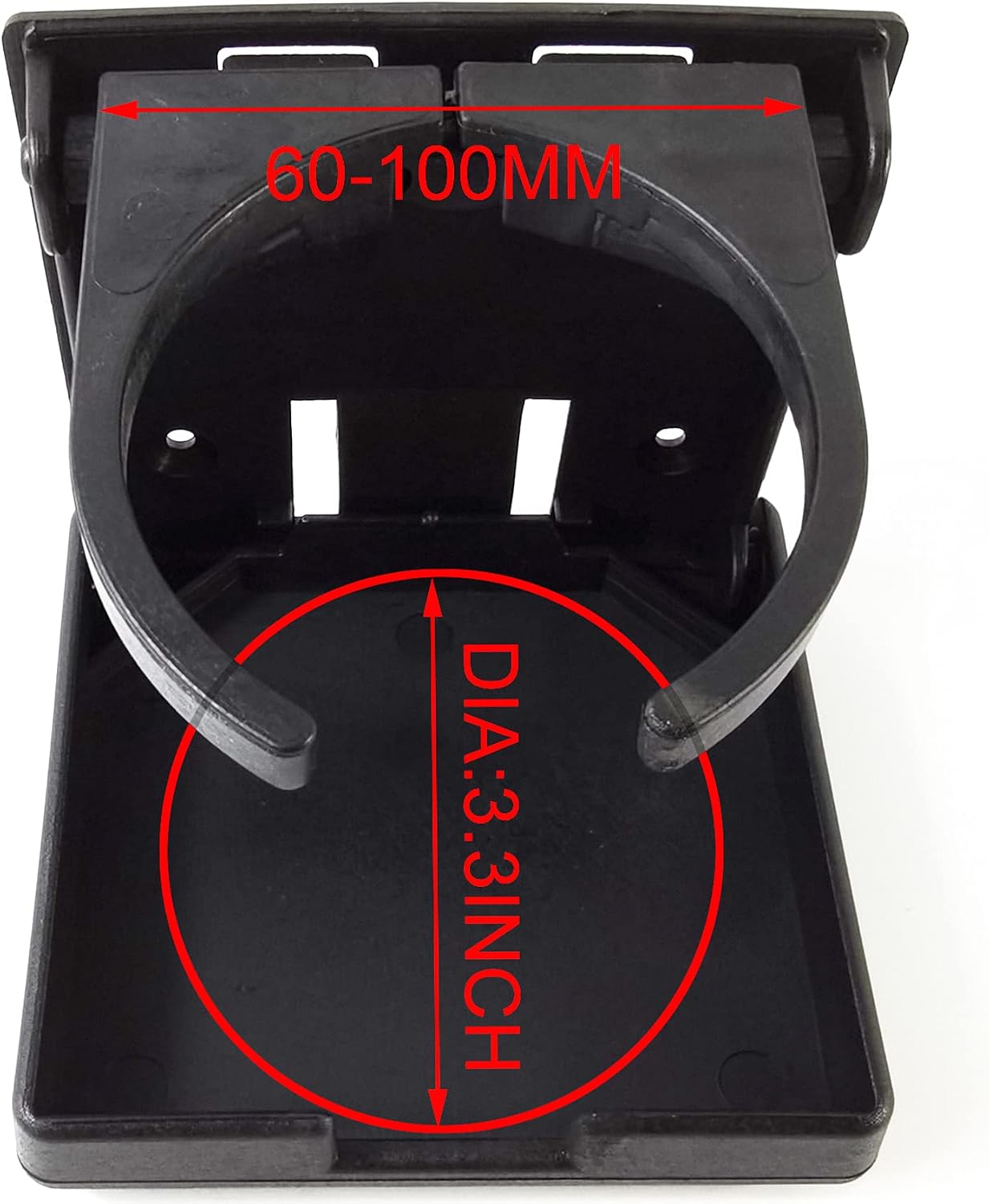 RONYOUNG 2PCS Adjustable Folding Drink Holder with Screws/Adjustable Cup Holder for Marine/Boat/Caravan/Car (Black) image 5