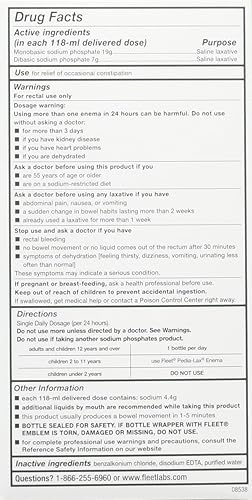 Miniatura 2 de Enema salina, laxante Fleet., 510 gramos, Transparente, 1