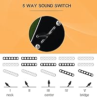 Vista 27 de GLARRY Full Size Electric Guitar for Music Lover Beginner with 20W Amp and Accessories Pack Guitar Bag (White)